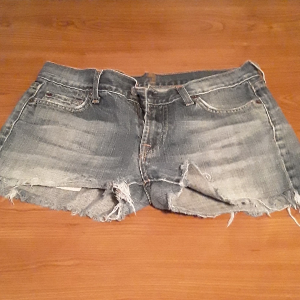 7 for all mankind Denim cut off shorts